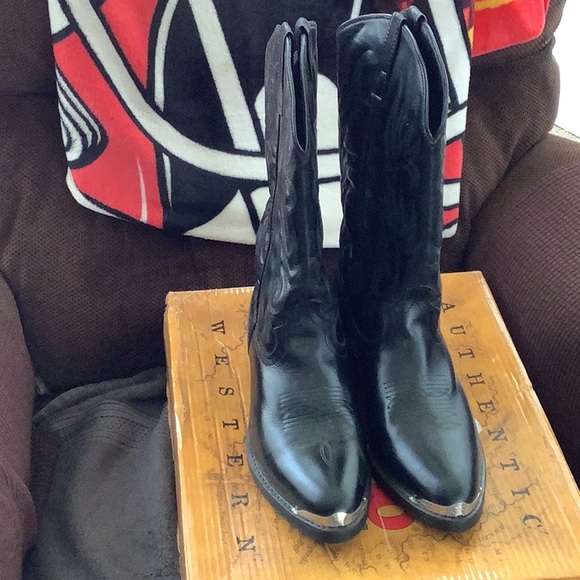 Laredo Other - Black Trucker boots size 10 EW , all black leather